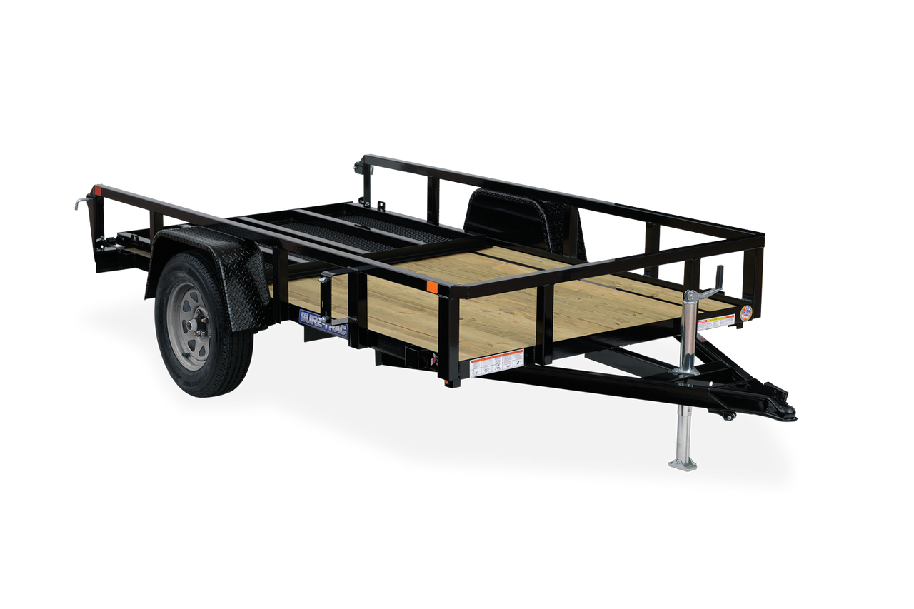 STR5010GT --- 5' x 10' Trailer with 13" Rails, Ramp Gate and Tube Top
