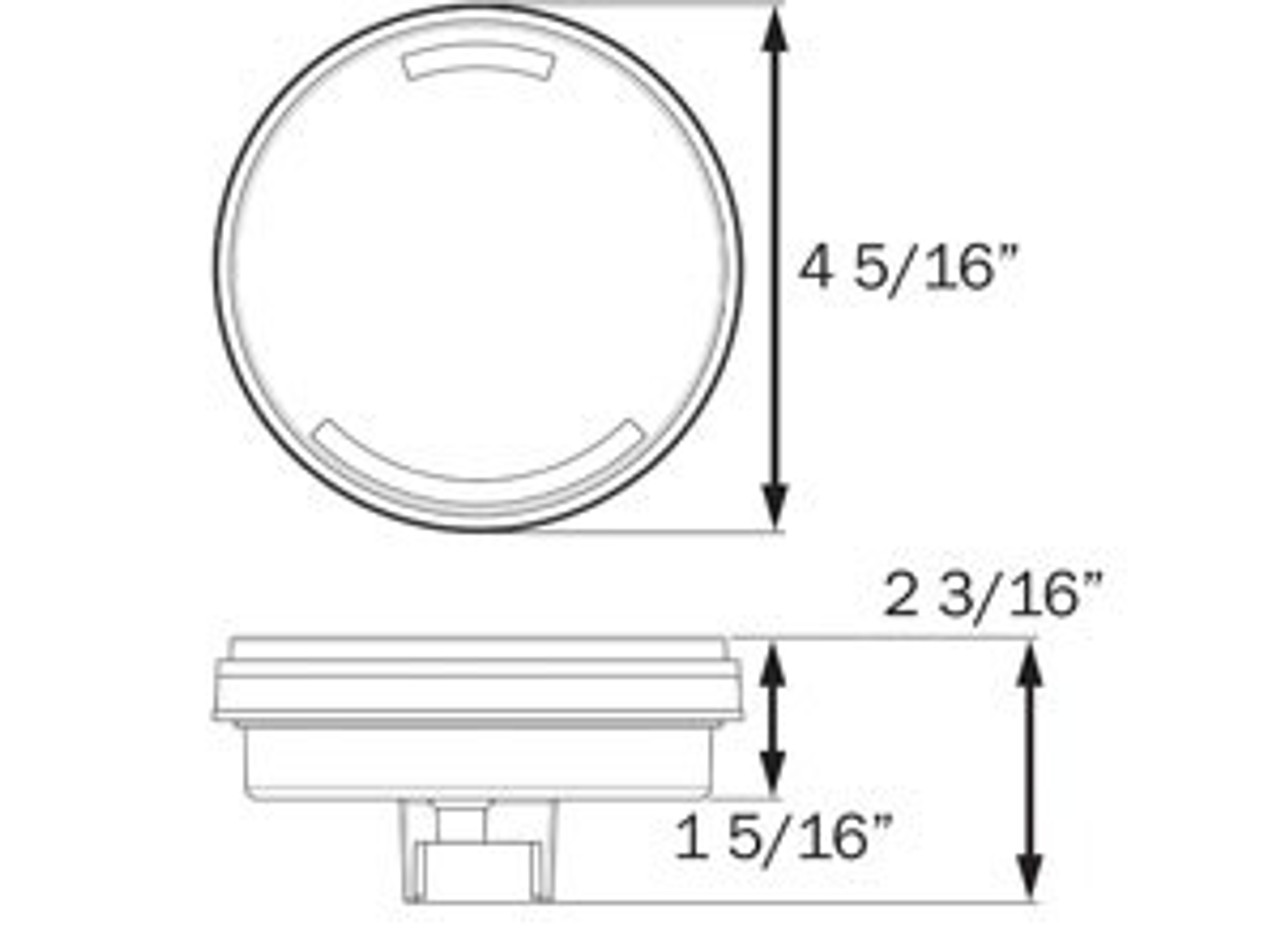 STL101ACBP --- Glolight Round Sealed LED Amber Parking and Rear Turn Signal