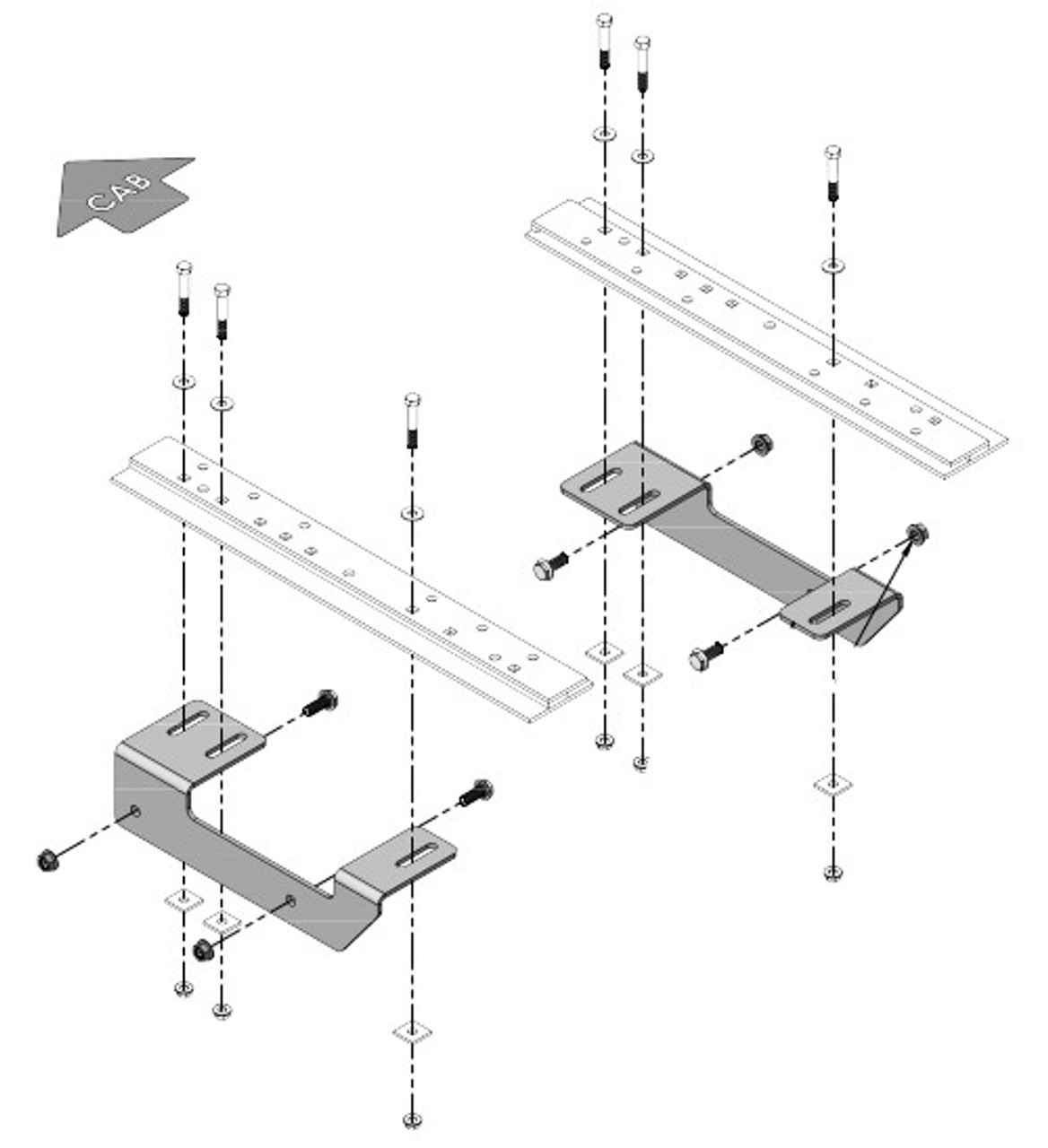 8553020 --- Demco Rail Kit - SL Series 24" Head Only