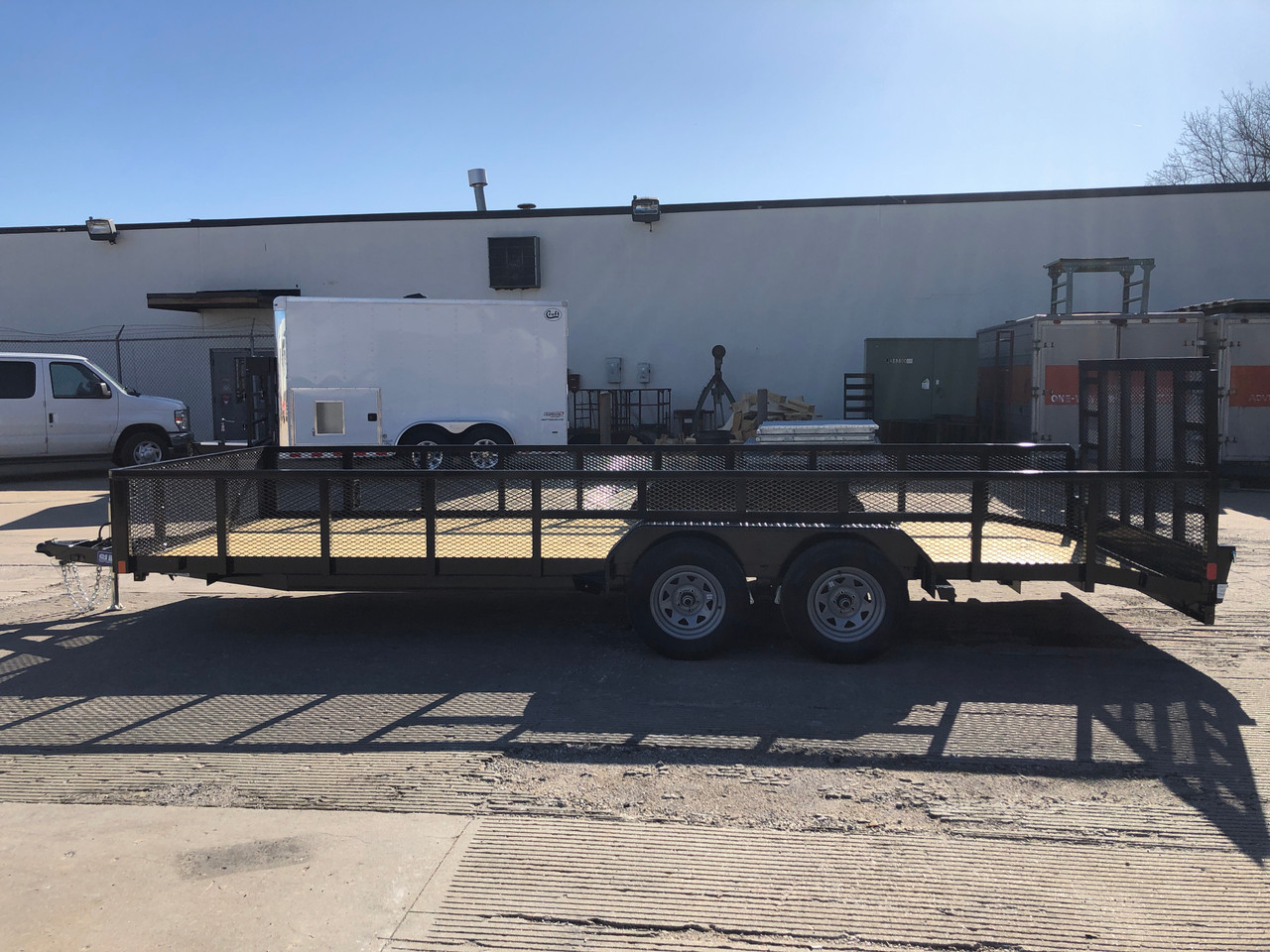 STR8220LS-E2 --- 2023 Sure-Trac 82" x 20' Landscape Trailer with 2' Mesh Sides and Ramp Gate - ST2896