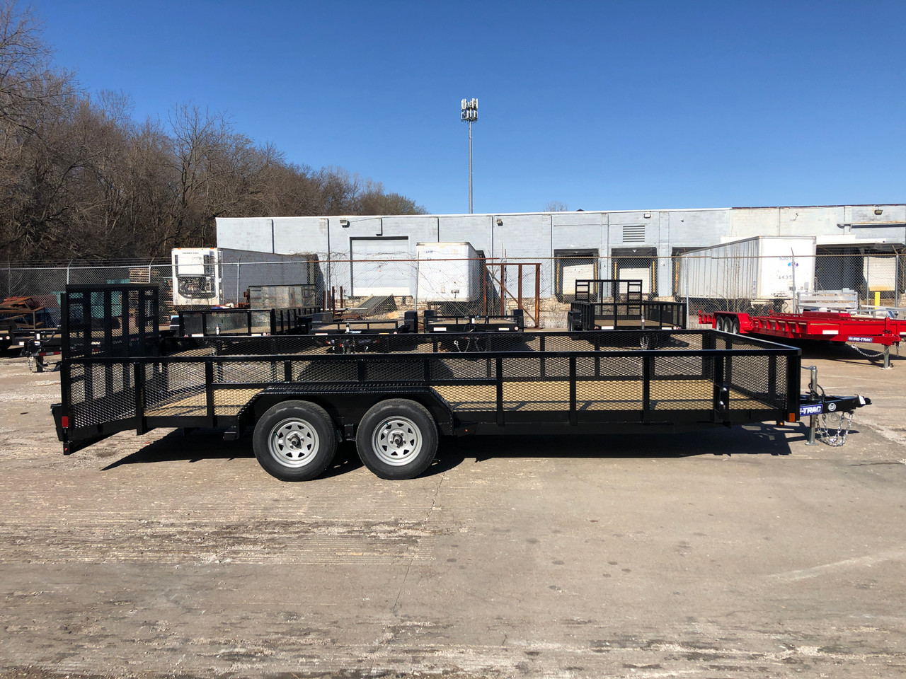 STR8220LS-E2 --- 2023 Sure-Trac 82" x 20' Landscape Trailer with 2' Mesh Sides and Ramp Gate - ST2896