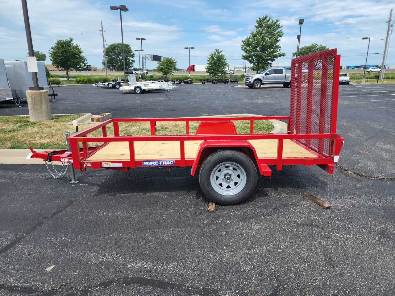 STR5010GT --- RED --- 2023 Sure-Trac 5'x10' Tube Top Utility Trailer #ST6438