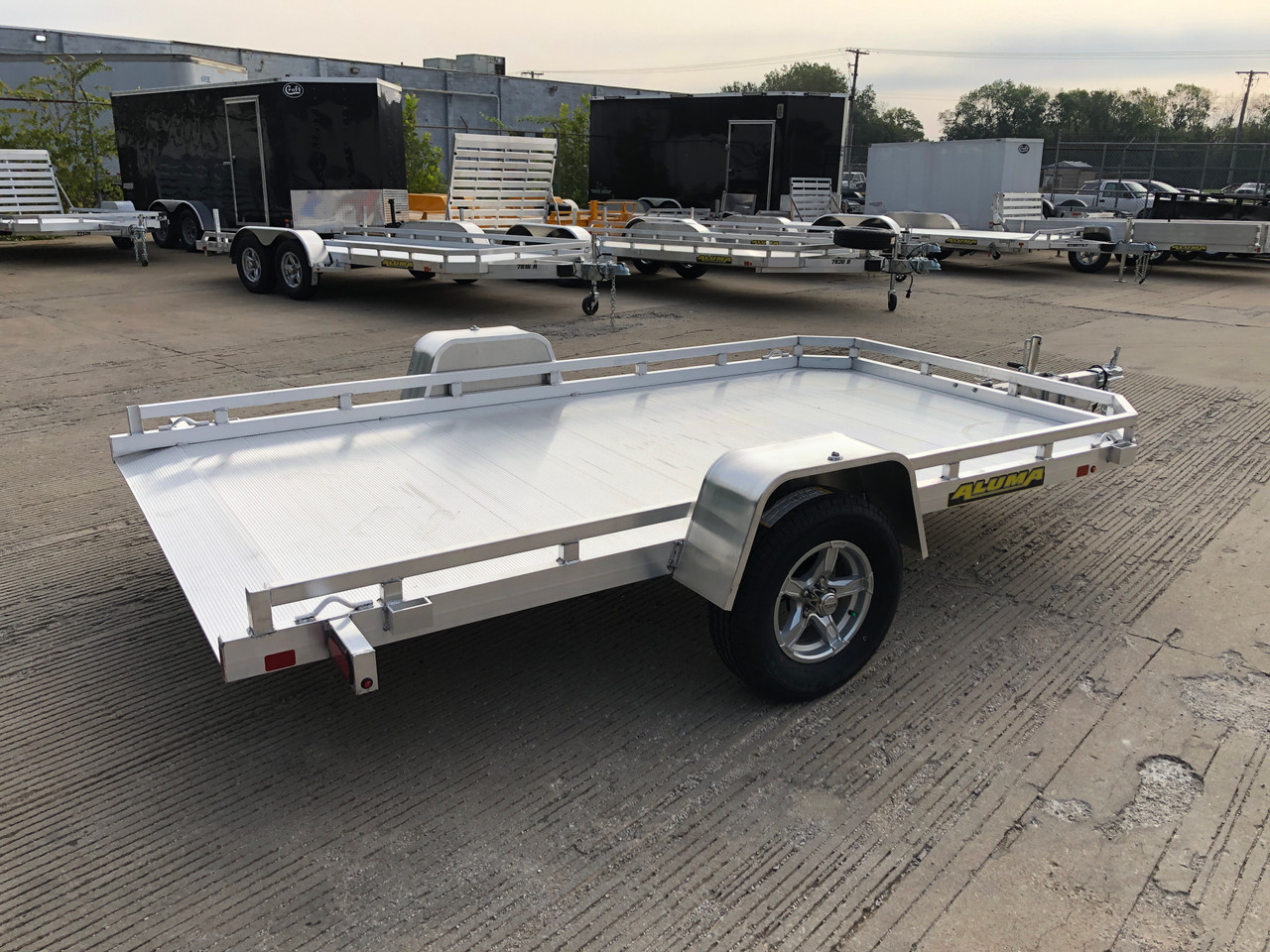 AL7712HTILT --- 2023 Aluma 77x12' Aluminum Tilt Utility Trailer - 3.5k #AL7489