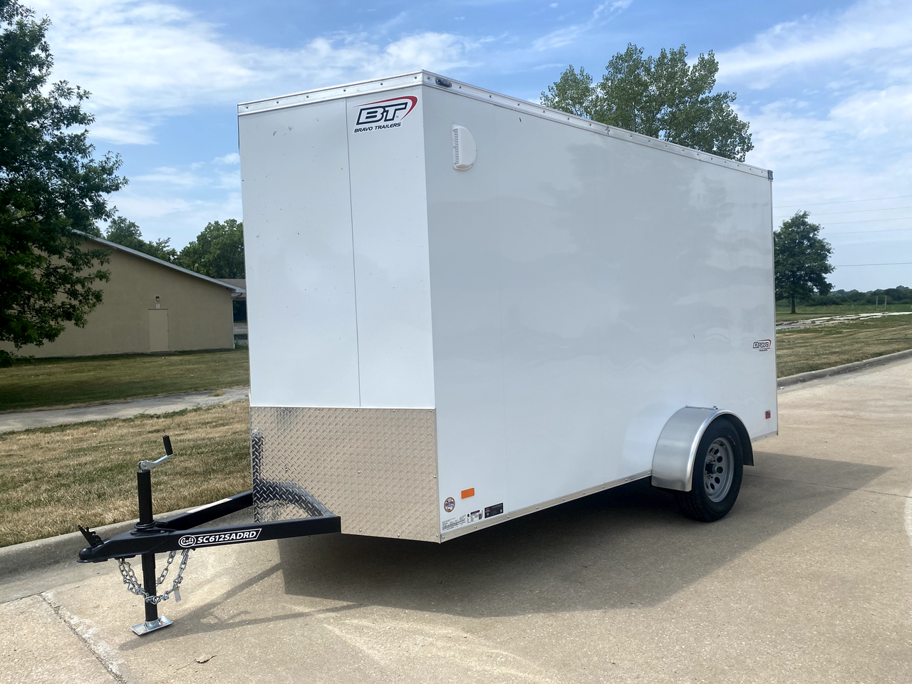 SC612SADRD --- CHARCOAL --- 2023 Bravo 6'x12' Enclosed w/ Rear Ramp Door #BR0795