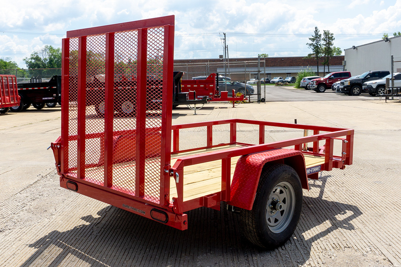 STR5080GT --- RED --- 2023 Sure-Trac 5'x8' Tube Top Utility Trailer #ST6436