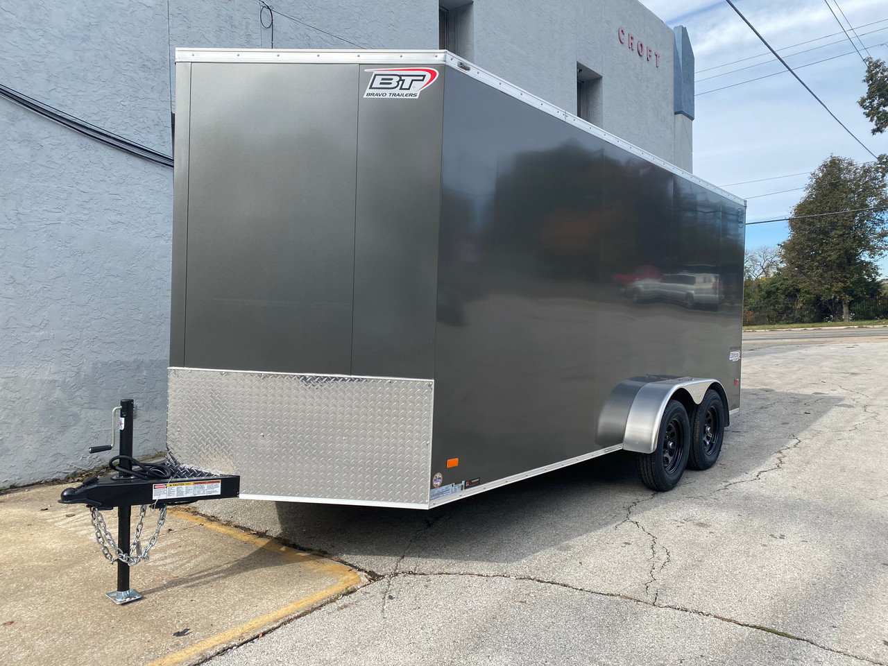 SC716TA2DRDGT --- PEWTER --- 2024 Bravo 7'X16' Enclosed w/ Ramp Door #BR5150