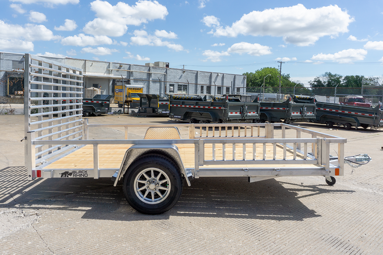 AR712GT-ATVE  --- 2023 Black Rhino 7'x12' Aluminum Tube Top Utility Trailer #AR2452