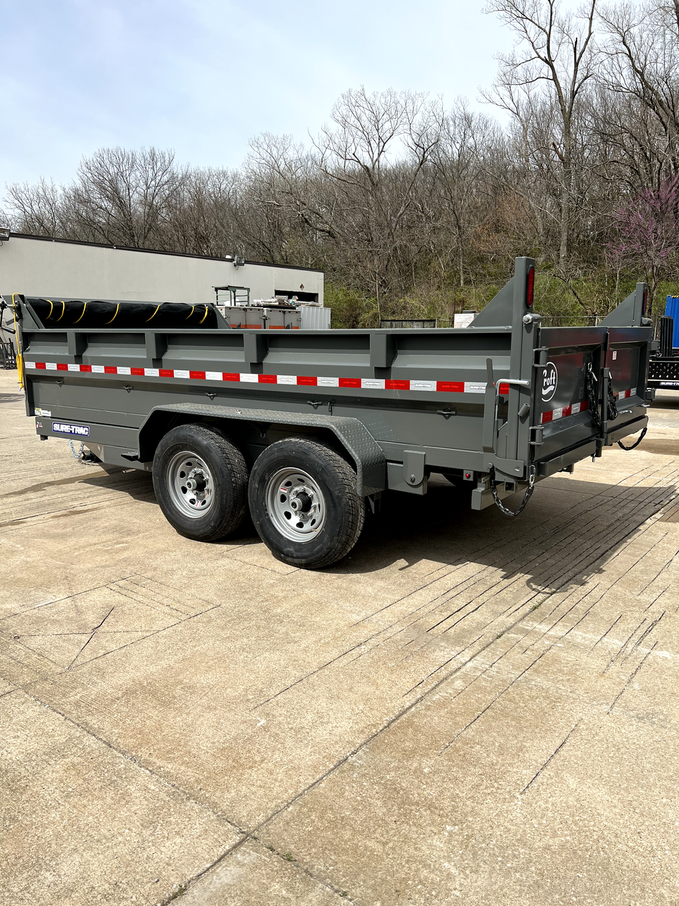 STD8012TA4 --- CHARCOAL --- 2023 Sure-Trac 80x12' HD Low Pro Dump Trailer- 12k #ST4375