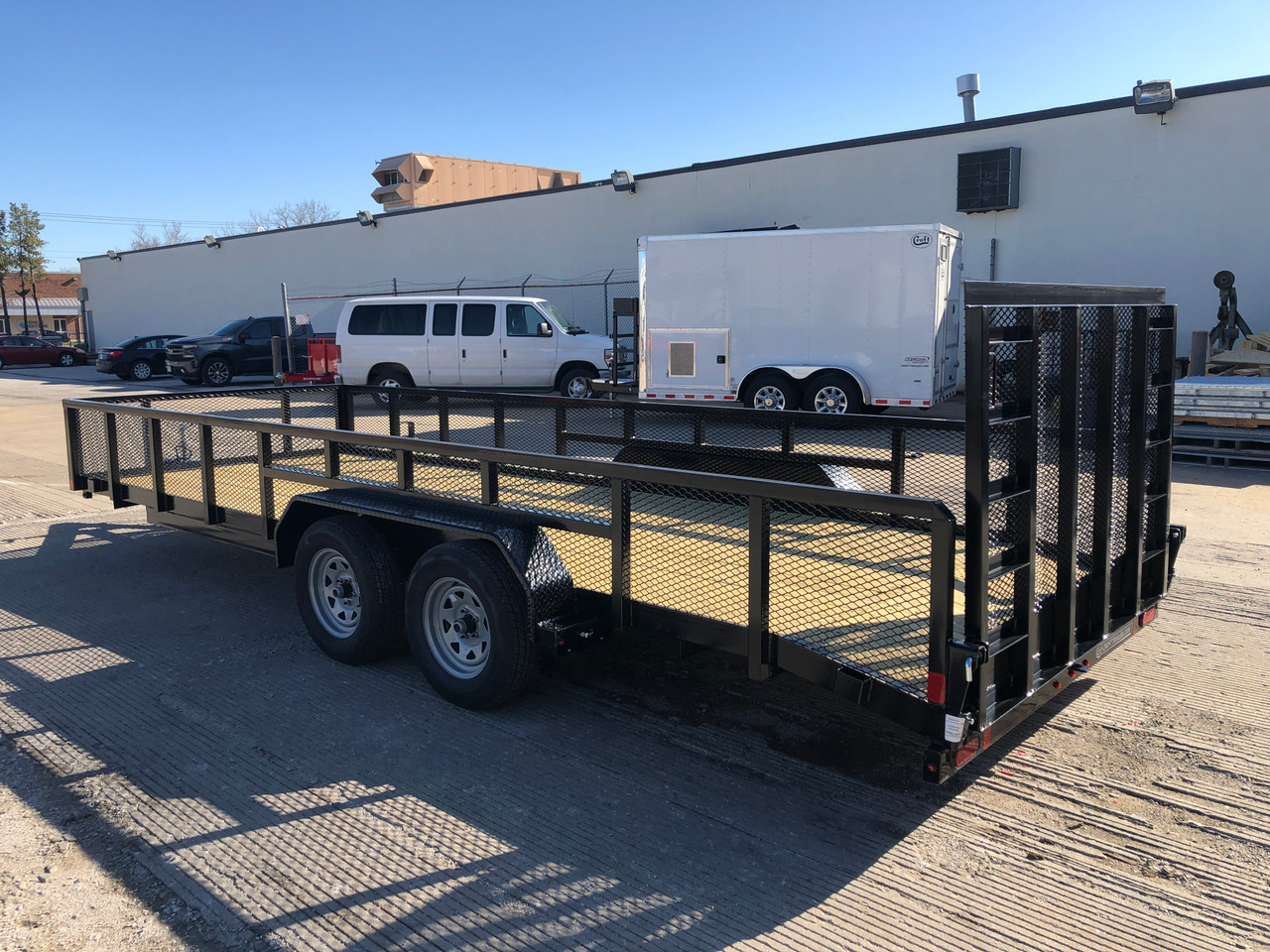 STR8220LS-E2 --- 2023 Sure-Trac 82" x 20' Landscape Trailer with 2' Mesh Sides and Ramp Gate - ST8773