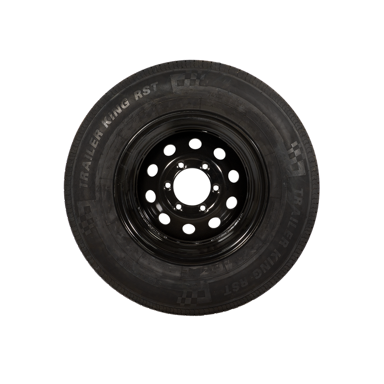 WT15-655BMR --- 15" Trailer Wheel and Tire Assembly, 6 on 5.5" - Black