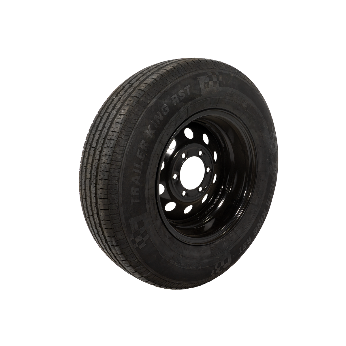 WT15655BMR 15" Trailer Wheel and Tire Assembly, 6 on 5.5" Black