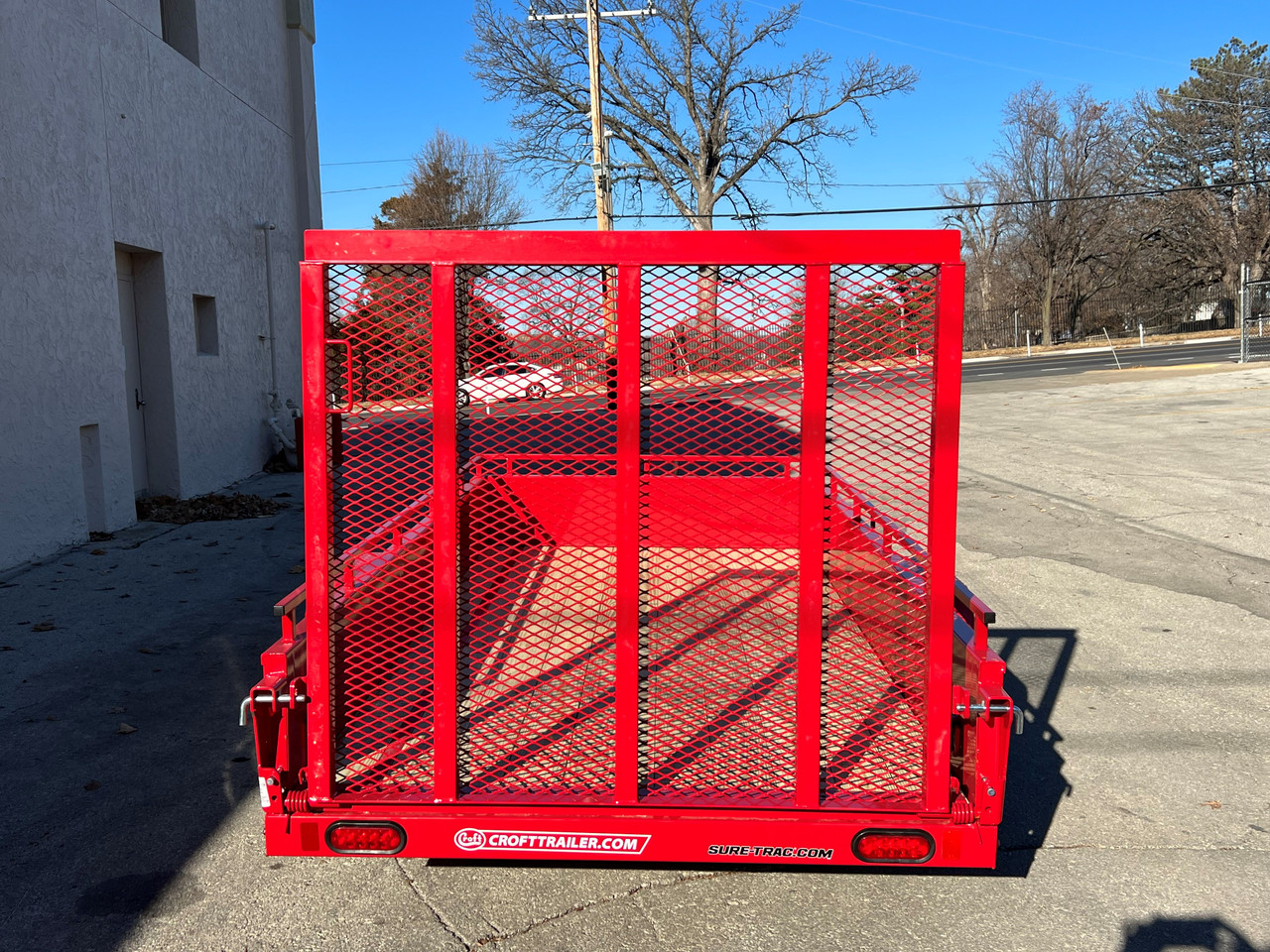 STR5010G-HS --- RED --- 2023 Sure-Trac 5'x10' Steel High Side Utility Trailer #ST1418