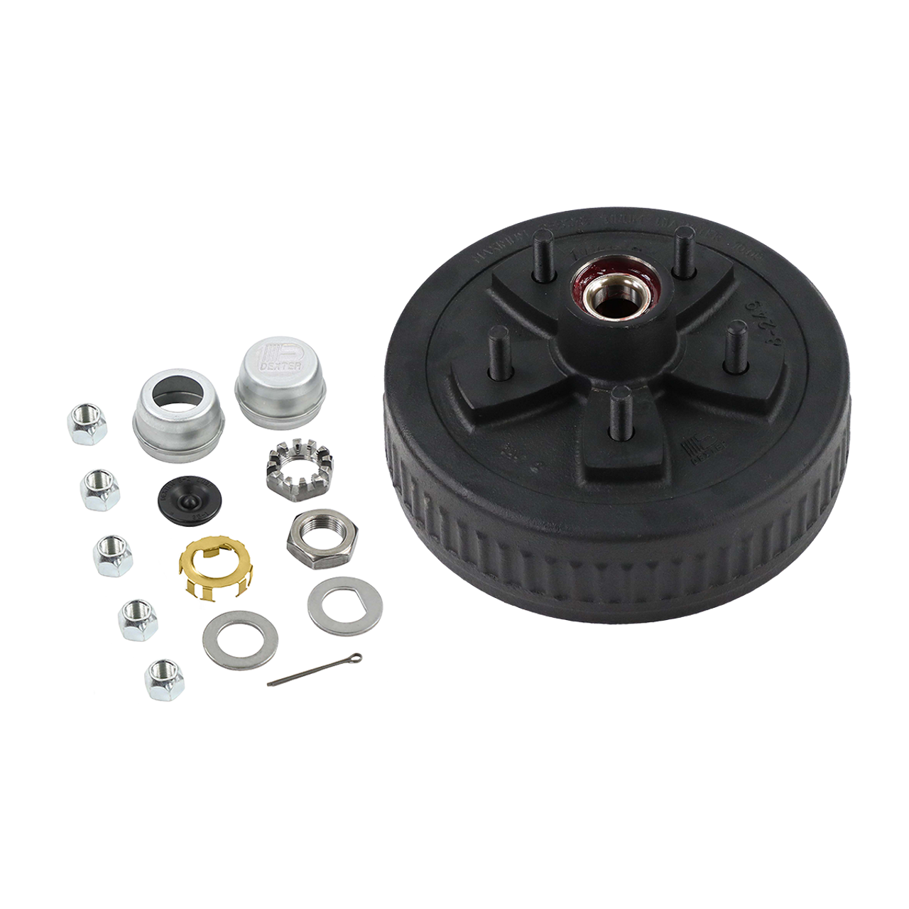 HD-555-K --- Pre-Greased 5 on 5-1/2" Hub and Drum Assembly for 10" Brakes