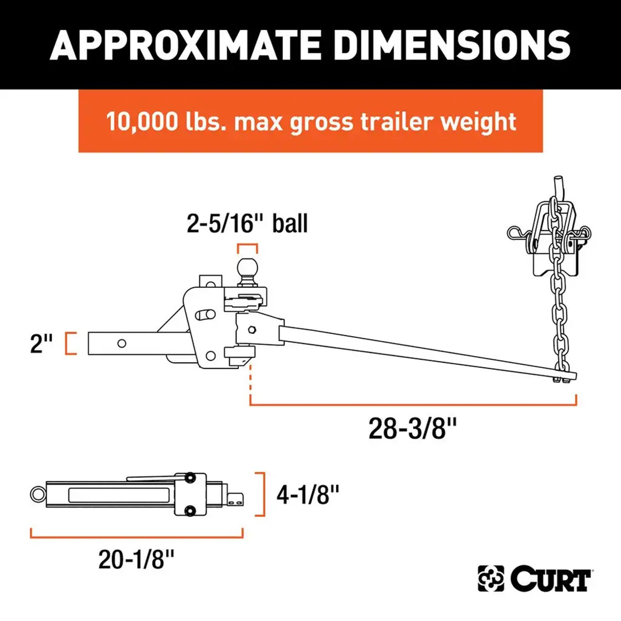 17422 --- Weight Distributing Hitch Kit w/Shank and Sway Control - 15,000lb