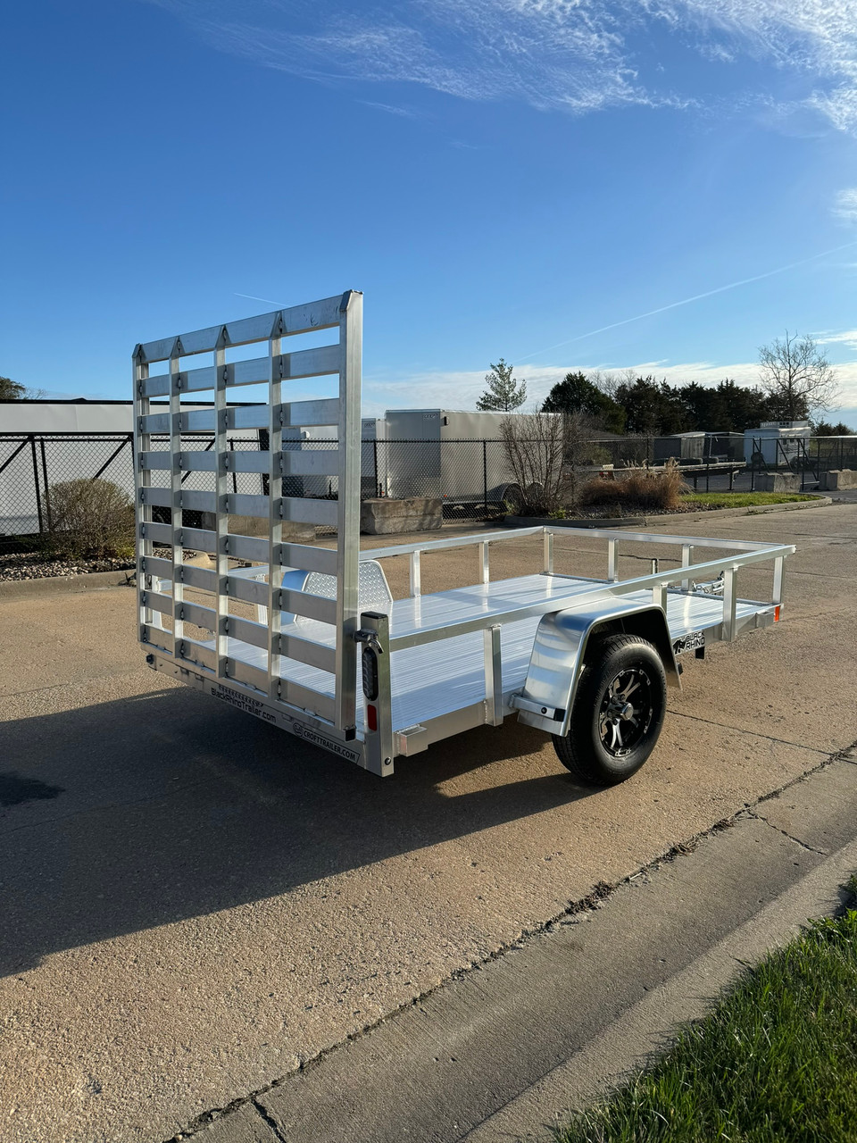 AR6010GTA - 2024 Black Rhino 6'x10' Aluminum Tube Top Utility Trailer #AR3437