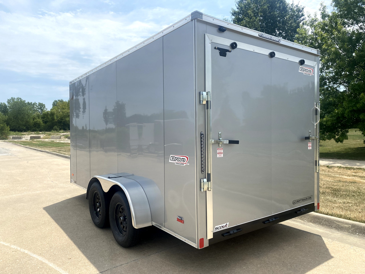 SC714TA2DRD --- PEWTER --- 2024 Bravo 7'x14' Enclosed w/ Ramp Door #BR4754