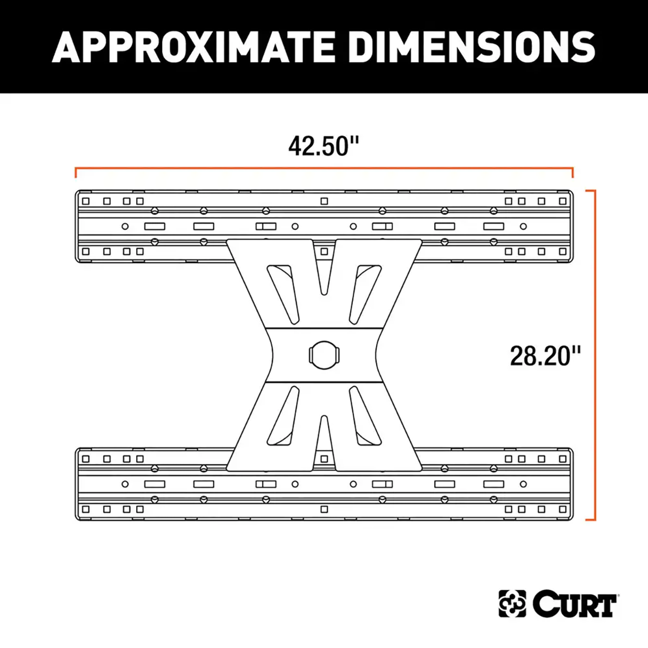 16220 --- X5 Gooseneck-to-5th Wheel Adapter Plate for Double Lock EZR