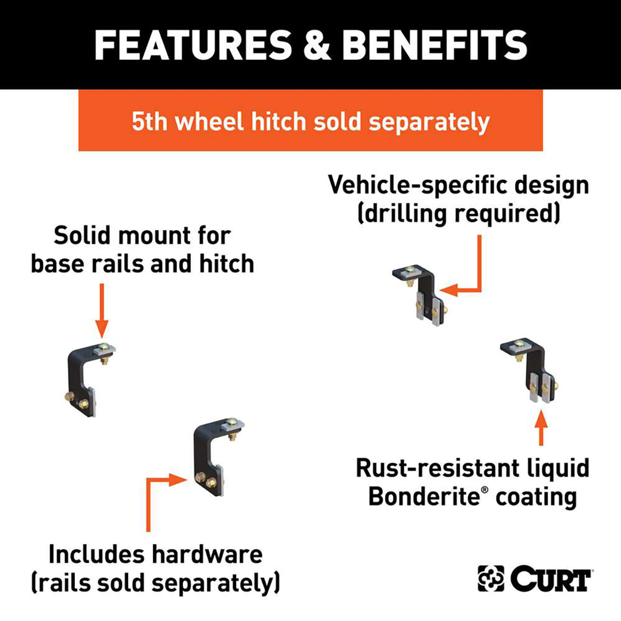 16300 --- Semi-Custom 5th Wheel Brackets, Select Ford F-150