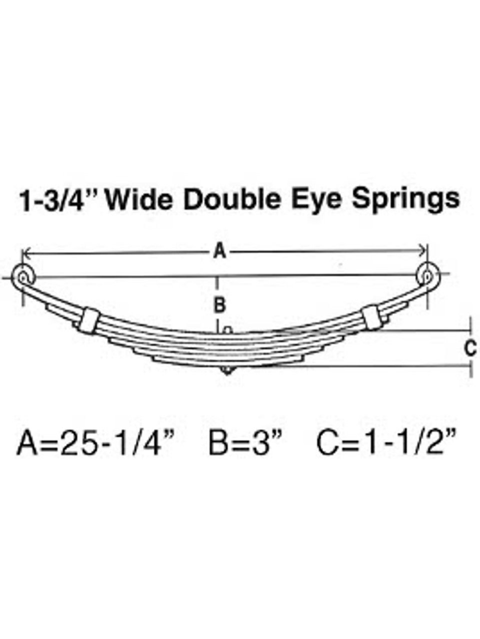 SW6 --- Leaf Spring - 1-3/4" Wide Double Eye - 6.6k per pair