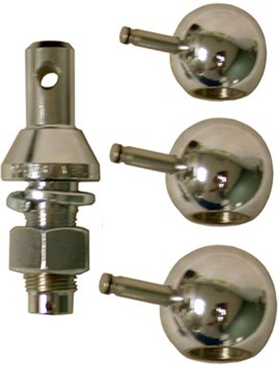 902 --- Convert-A-Ball, 1" Stainless Steel Regular Shank plus 1-7/8", 2" and 2-5/16" Stainless Steel Hitch Balls