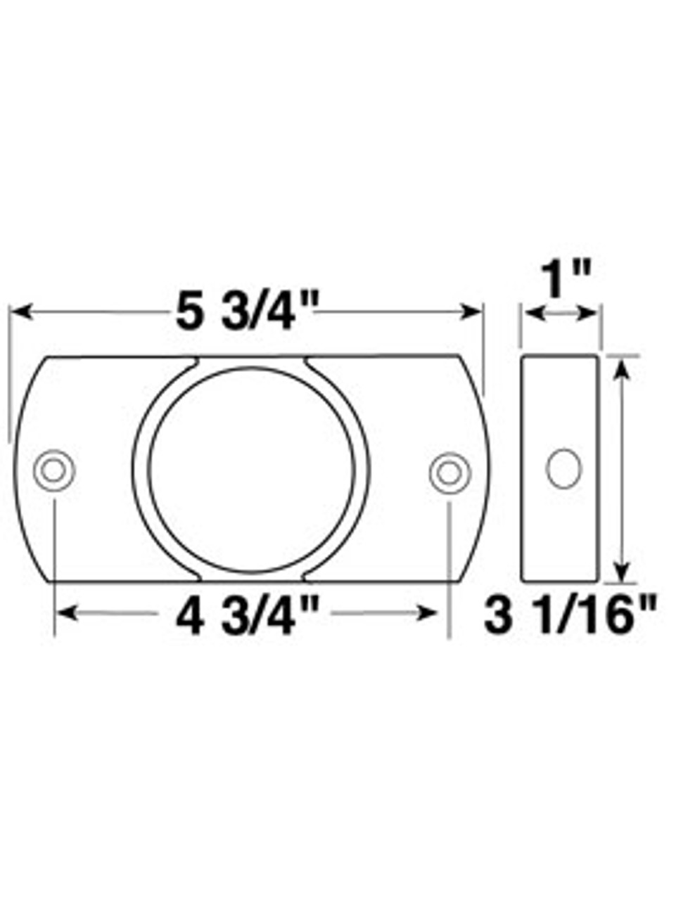 142-09 --- Peterson Surface Mounting Bracket for 2-1/2" Round Lights