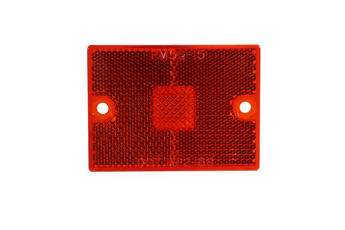 55-15R --- Peterson Replacement Red Rectangular Lens with Reflector