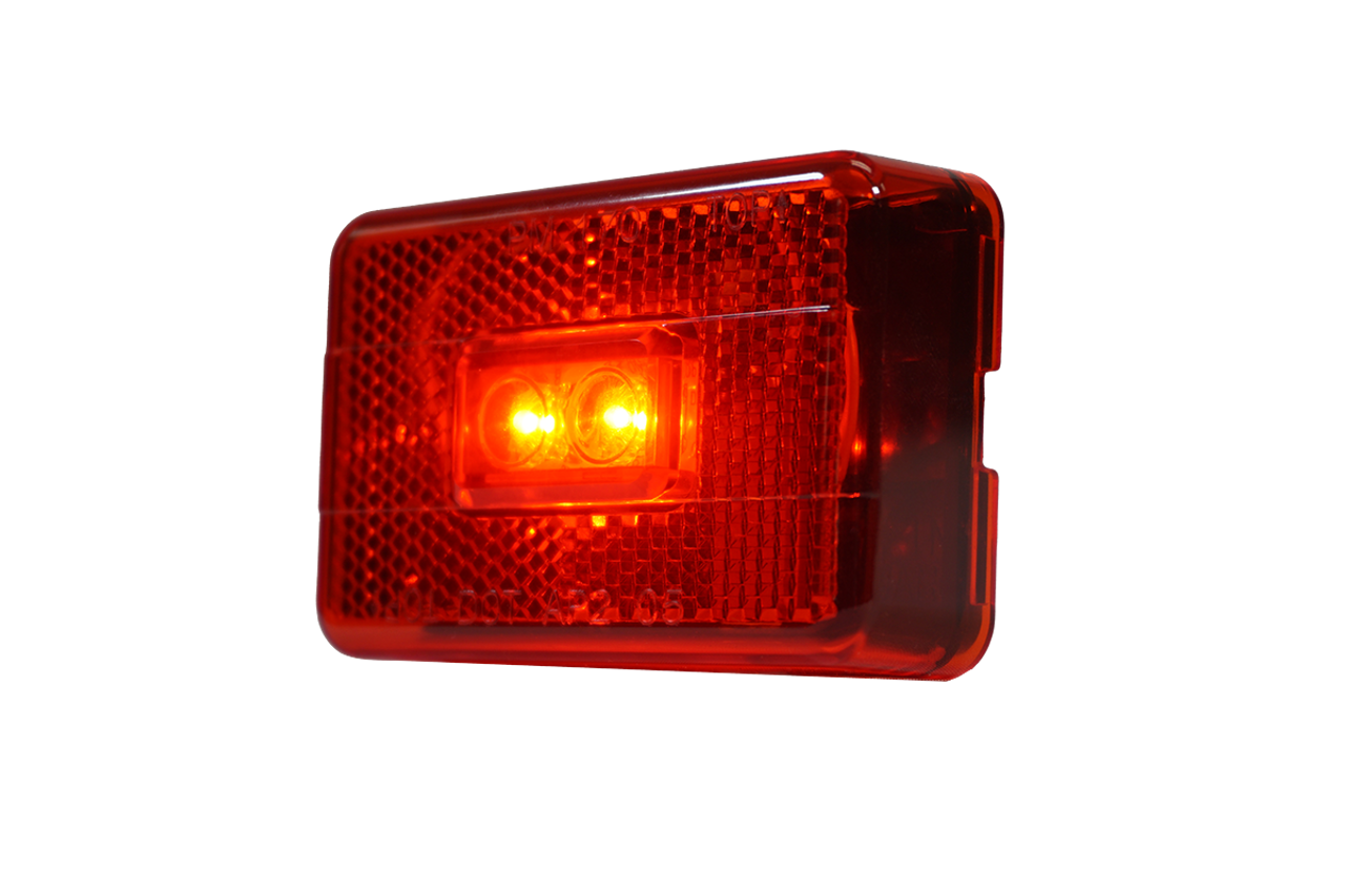 LED114R2 --- LED Rectangular Clearance/Side Marker Light with Reflex - 2 Diodes