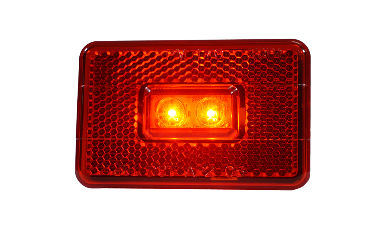 LED114R2 --- LED Rectangular Clearance/Side Marker Light with Reflex - 2 Diodes