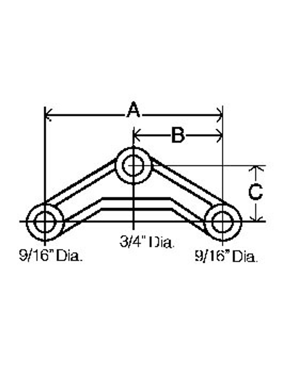 220AIT3B --- Curved Tandem Equalizer for 1-3/4" Wide Double Eye Springs