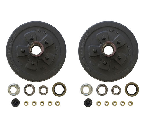 545UHI-HDEZ --- 5 on 4-1/2" Hub and Drum Assembly for 10" Brakes - Pair - 3,500 lb - Ez Lube