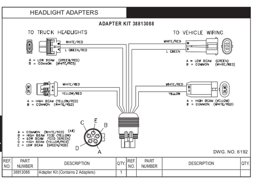 HN38813088 --- Hiniker Headlight Adapter Kit