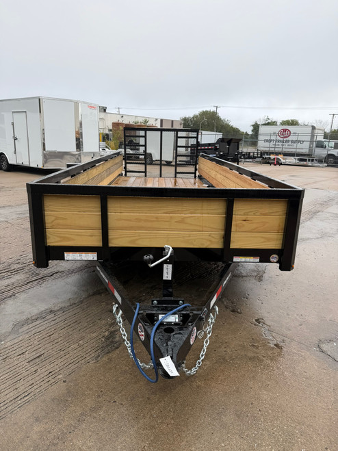 STR8220LS-E2 --- 2027 Sure-Trac 82" x 20' Tandem Axle Landscape Trailer with 2' Wood Sides and Rear Gate - 9,990 GVWR #ST1034