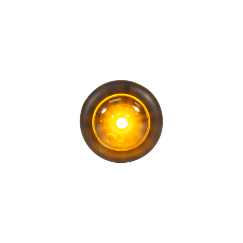 LEDS34KAS1 --- Raised Amber 1" Round Sealed LED Clearance/Side Marker Light Kit - 1 Diode - Smoke
