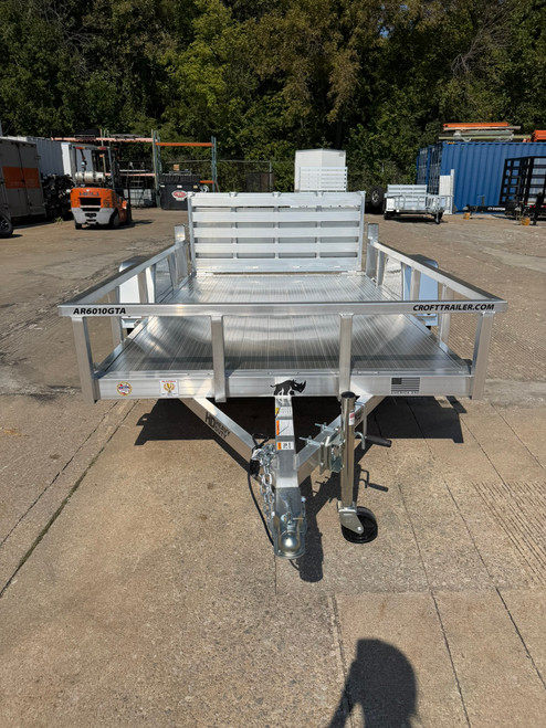 AR6010GTA - 2027 Black Rhino 6' x 10' Single Axle Aluminum Tube Top Utility Trailer with Rear Bifold Gate - 2,990 GVWR #AR7855