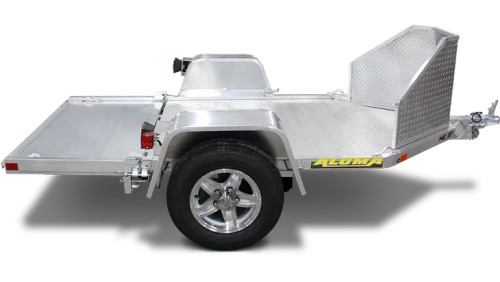 ALMC1F --- 2025 51" x 106" Aluma Motorcycle Trailer with Folding Bed #AL7552