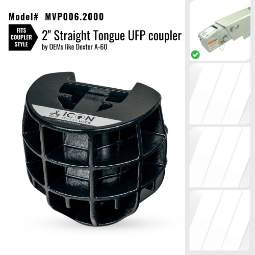 MVP006-2 --- ICON Trailer Coupler Lock for Straight Tongue 2" Couplers