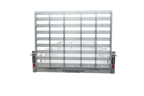 AR8114GTA-E2 --- 2024 Black Rhino 81" x 14' Aluminum Tube Top Utility Trailer #AR3430