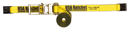 SF3-27FT --- Spin Free Ratchet Strap with Flat Hooks - 3" x 27'