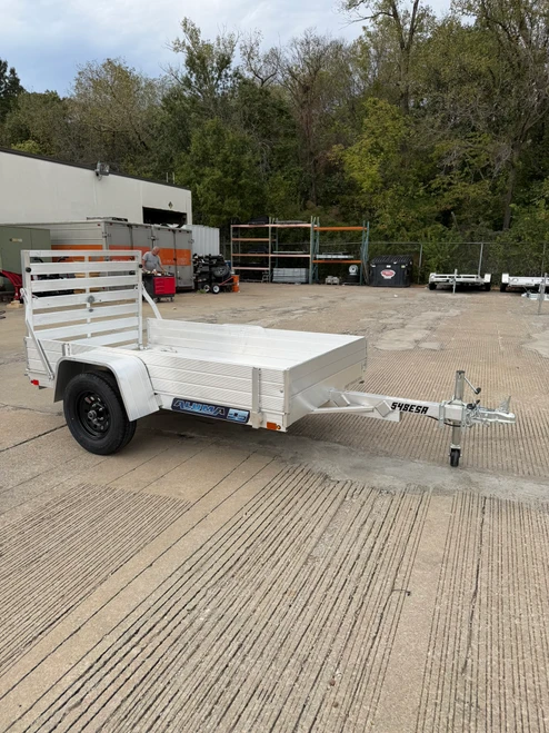 *Coming Soon* AL548ES --- 2027 Aluma 54" x 8' Single Axle Aluminum Utility Trailer with Solid Sides and Rear Gate - 2,000 GVWR #AL9177