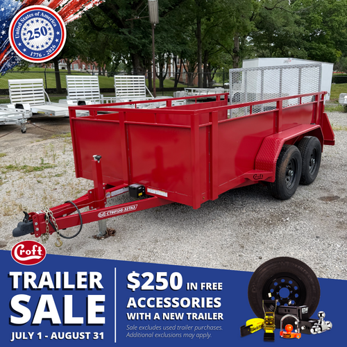 CT6012G-32TA3 --- 2026 Croft 6' x 12' High Side Tandem Axle Utility Trailer 10K - #CT5949