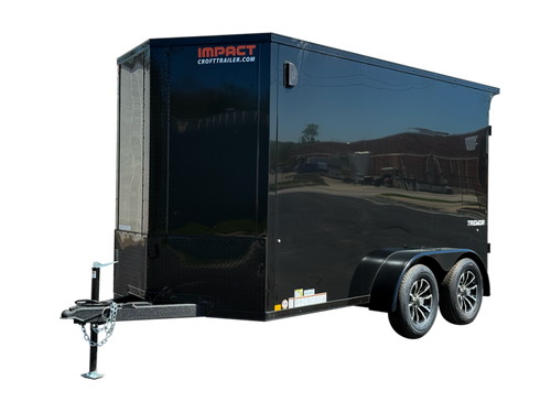 IT612TA2DRDMN --- 2026 Impact Tremor 6' x 12' TA Enclosed w/ Ramp Door - Midnight Edition - 7K - #IM7070