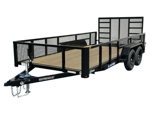 STR8216LS-E2 --- 2026 Sure-Trac 82" X 16' Tube Top Utility Trailer W/ 2' Mesh Sides -7K - #ST8045