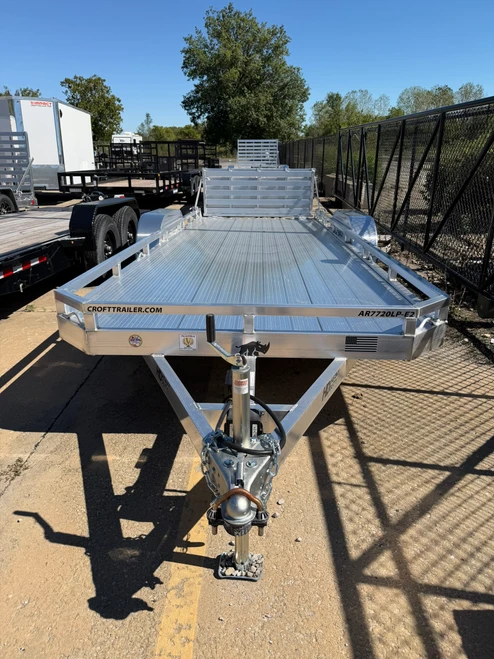 AR7720LP-E2 - 2026 Black Rhino 77" x 20' Aluminum Low Profile Utility Trailer W/ Bifold Gate - 7K #AR7378