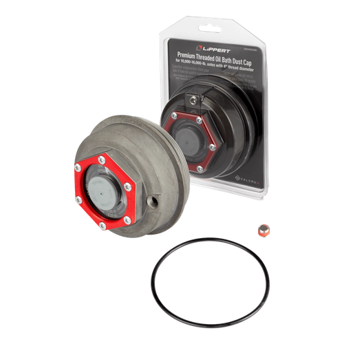 2024055280 --- Trailer Axle Threaded Dust Cap, 10,000-16,000 lb., 4” diameter - Oil