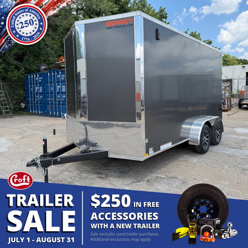 *COMING SOON* IQ714TA2DRD --- 2026 Impact Quake 7' x 14' Enclosed Trailer with Side Door and Rear Ramp Door - 7,000 GVWR - #IQ5261