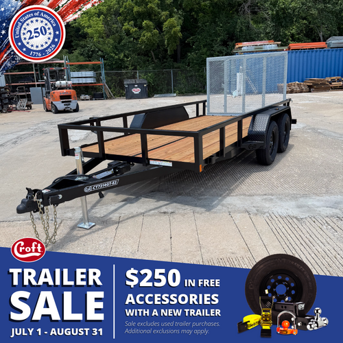 *COMING SOON* CT7214GT-E2 --- 2026 Croft 72" x 14' Tandem Axle Tube Top Utility Trailer - 7,000 GVWR #CT5958