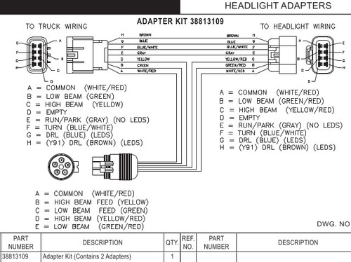 HN38813109 --- Hiniker Headlight Adapter Kit