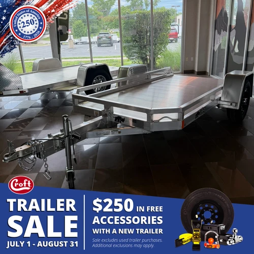 AR6210TILT --- 2026 Black Rhino 62" x 10' Single Axle Aluminum Tilt Utility Trailer - 2,990 GVWR #AR6570