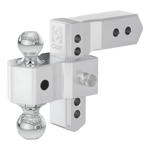 45385 --- AlumaLite™ Adjustable Aluminum Hitch with Dual Ball, 6" Drop, 2-1/2" Shank