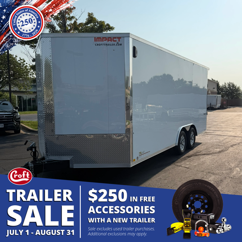 IT10218TA2DRD --- 2026 Impact Tremor 8.5' x 18' Tandem Axle Enclosed Trailer with Side Door and Ramp Door - 7,000 GVWR - #IM3850